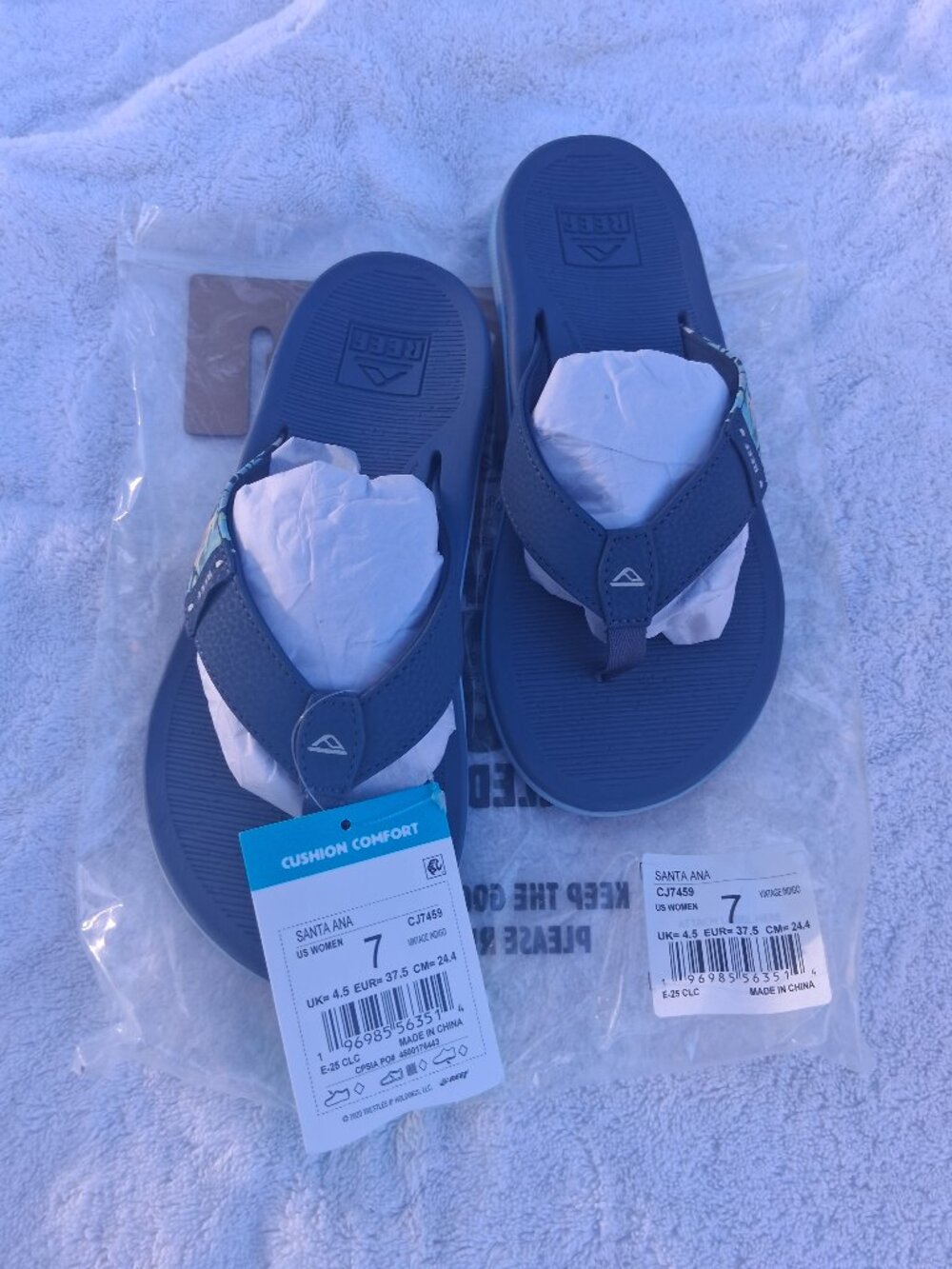 REEF SANTA ANA Women’s Vintage Indigo Size 7 CJ7459 New in Bag
